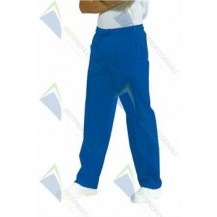 PANTALONE CON ELASTICO BLU COTONE 100%